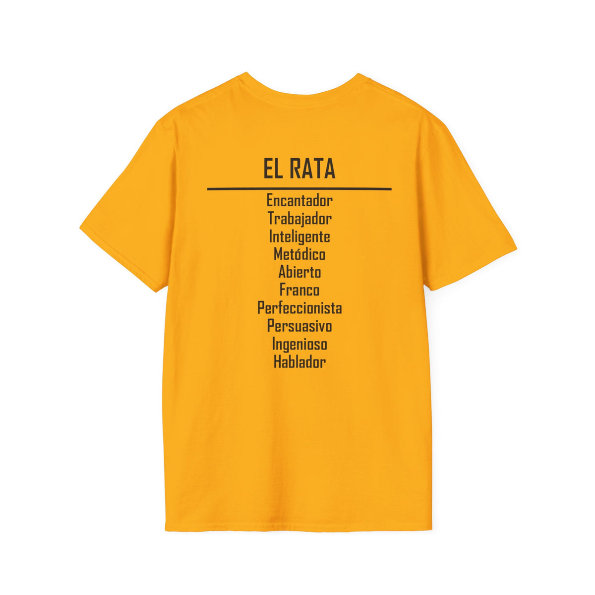 01 Rata — Camiseta Tipográfica — Colores Claros — Español