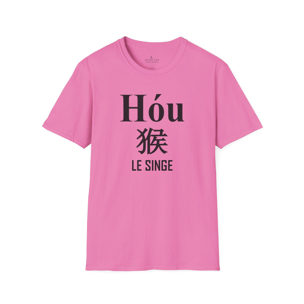 09 Singe — T-shirt Typographique — Couleurs Claires — Français