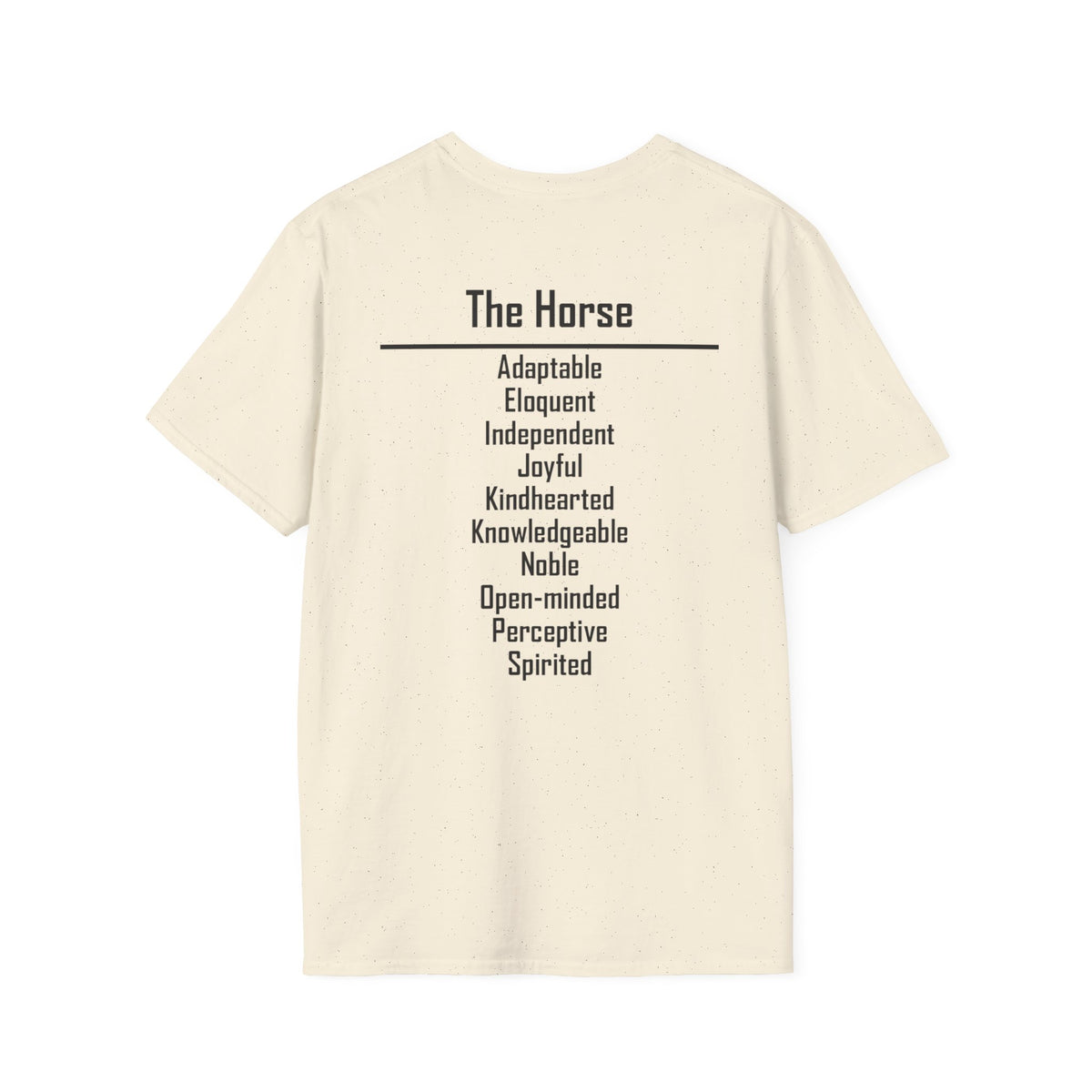 07 Horse — Typography Tee — Light Colors — English
