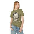 04 Cat — Illustrated Tee — Faded Army — English
