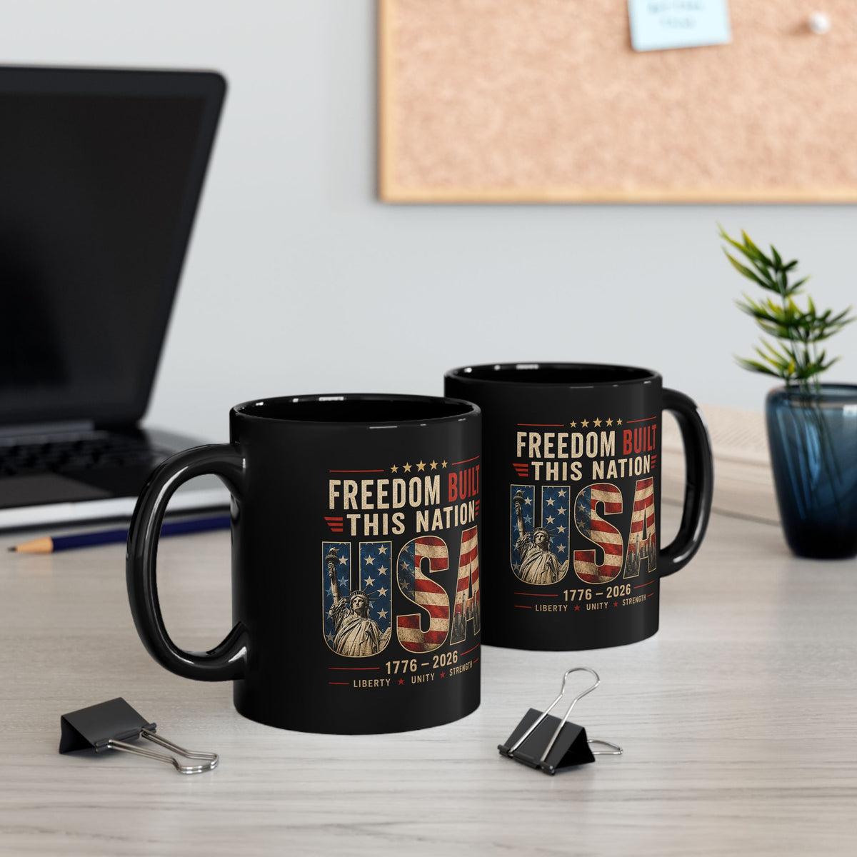 Freedom Built This Nation Commemorative Mug