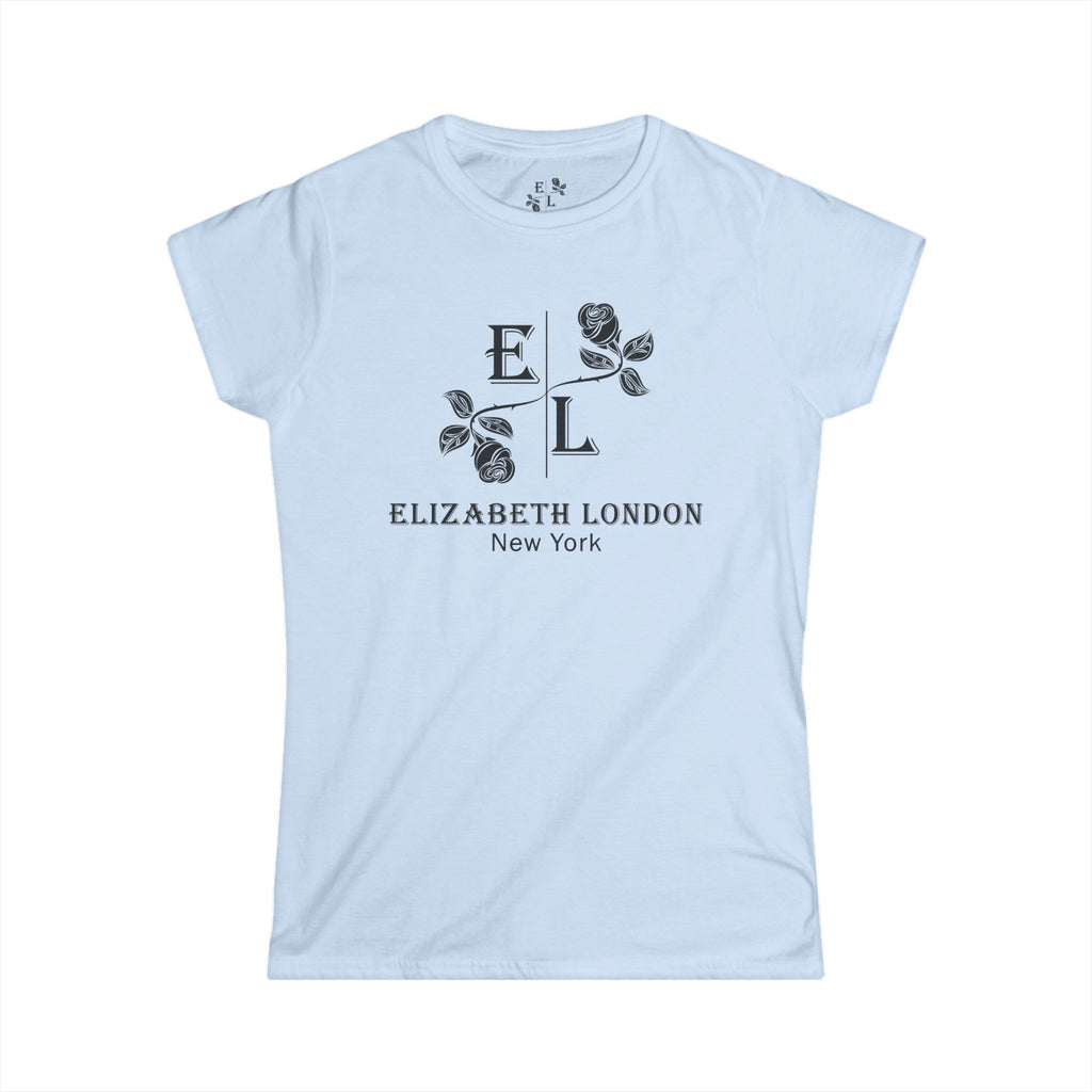 Elizabeth London™ Iconic Signature Rose Women’s Tee – Soft Grace