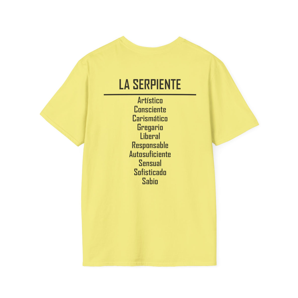06 Serpiente — Camiseta Tipográfica — Colores Claros — Español
