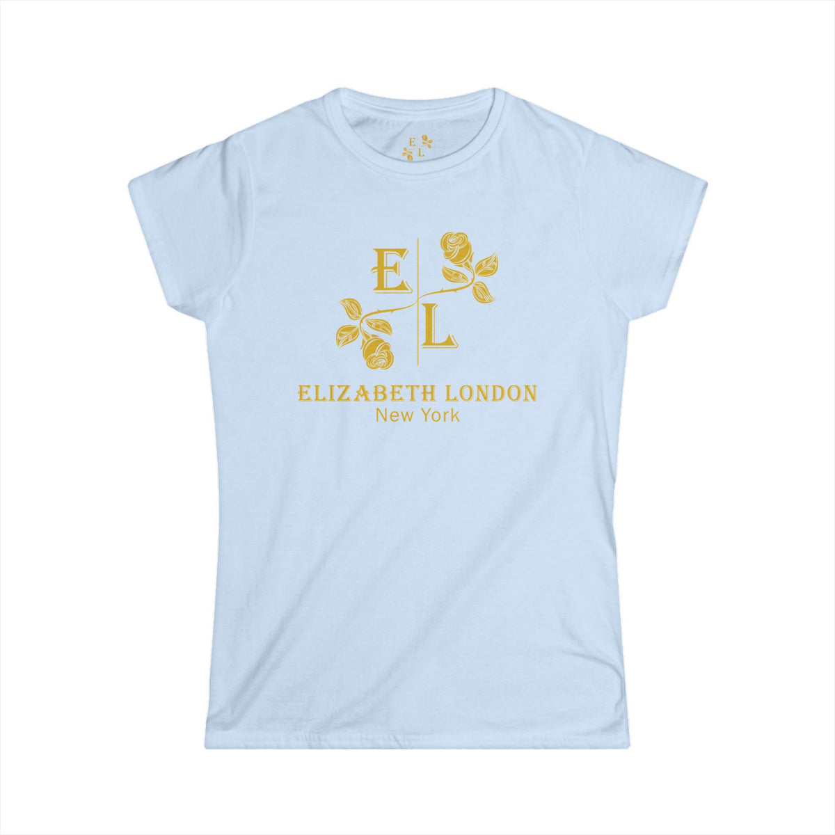 Elizabeth London™ Iconic Signature Rose Women’s Tee – Garden Spectrum