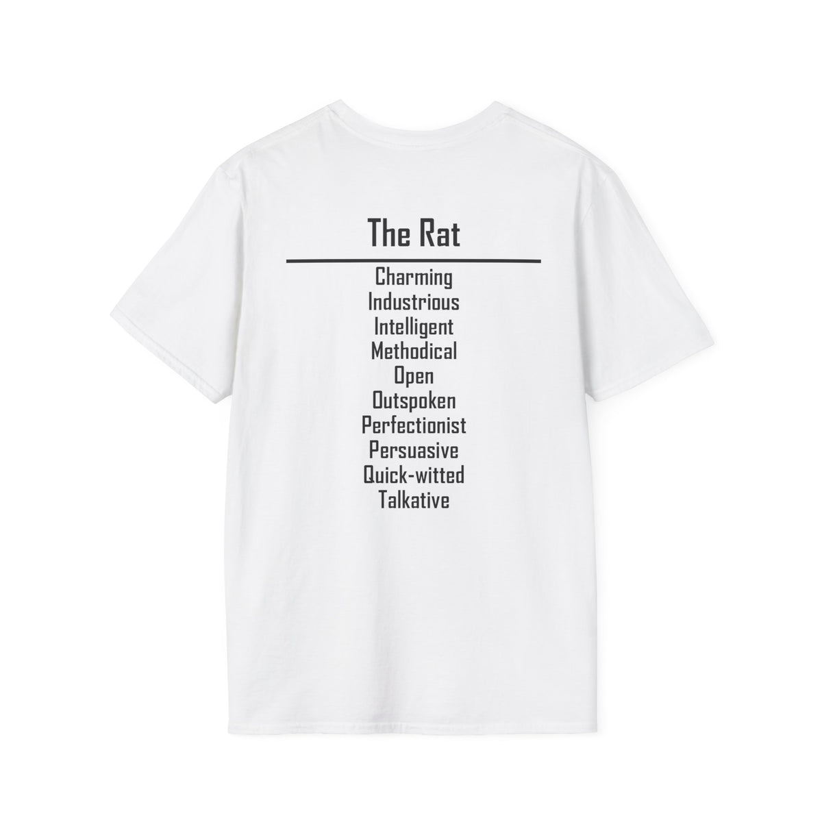 01 Rat — Typography Tee — Light Colors — English