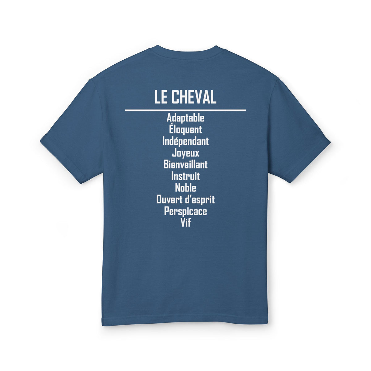 07 Cheval — T-shirt Illustré — Couleurs Foncées — Français