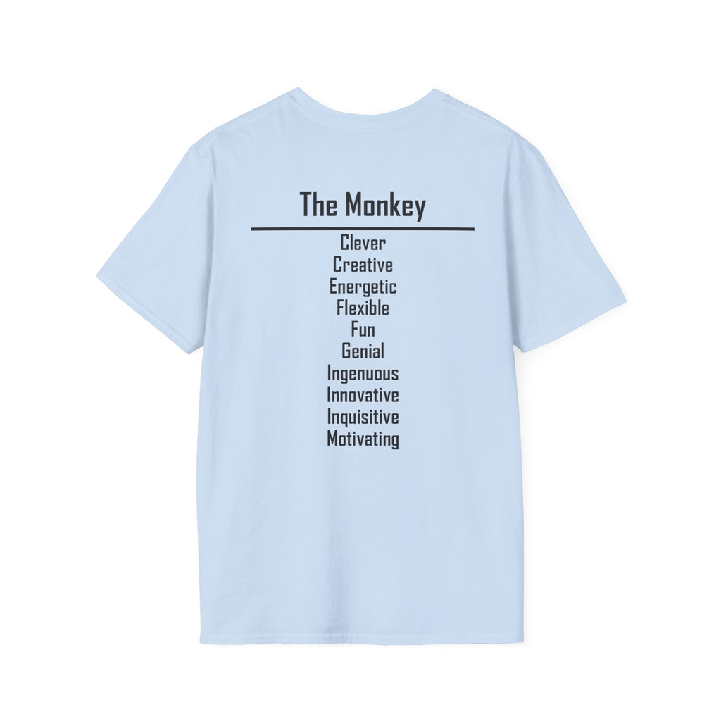 09 Monkey — Typography Tee — Light Colors — English