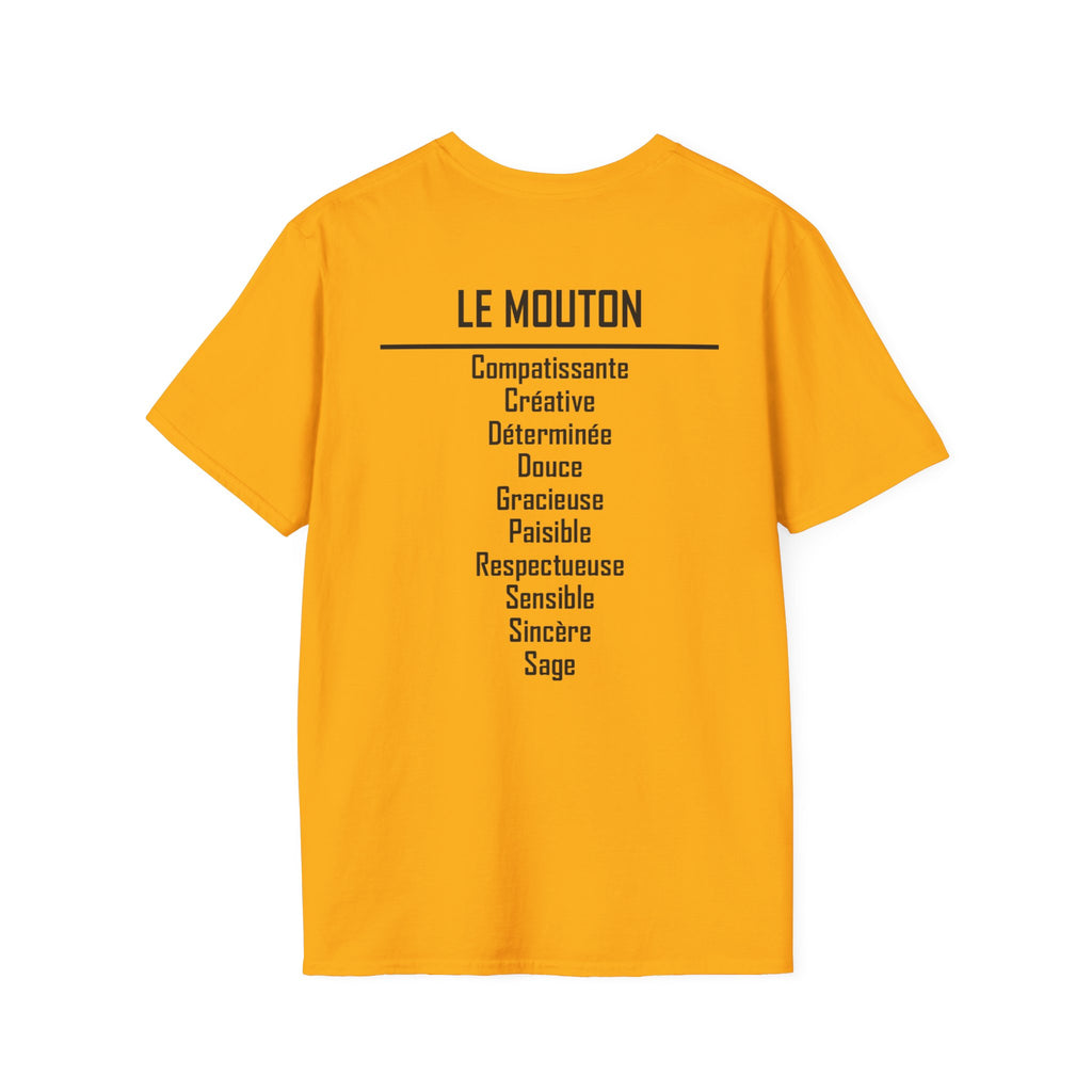 08 Mouton/Chèvre — T-shirt Typographique — Couleurs Claires — Français
