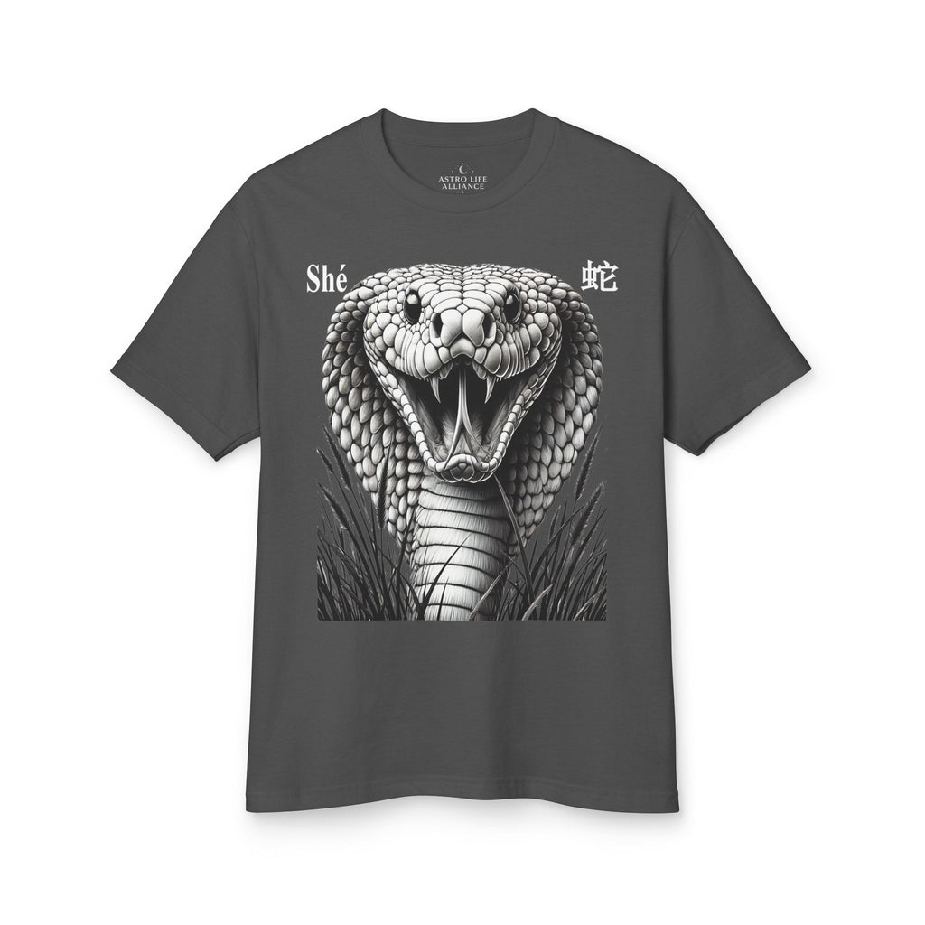 06 Snake — Illustrated Tee — Faded Black — English