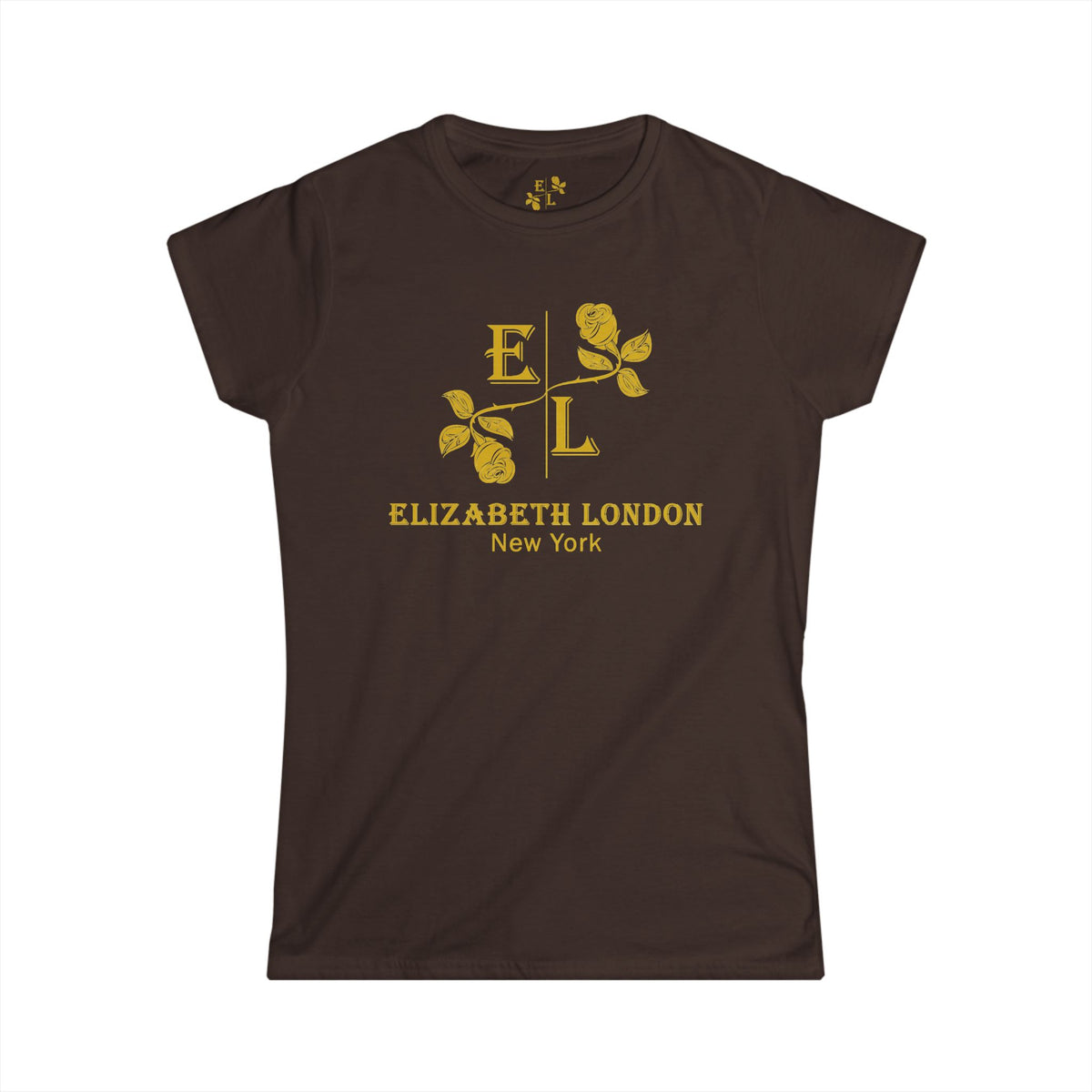 Elizabeth London™ Iconic Signature Rose Women’s Tee – Garden Spectrum