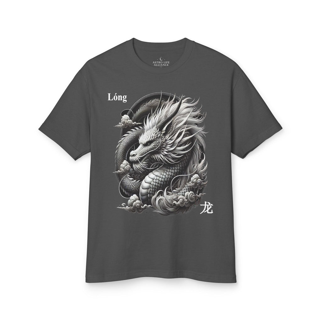 05 Dragon — Illustrated Tee — Faded Black — English