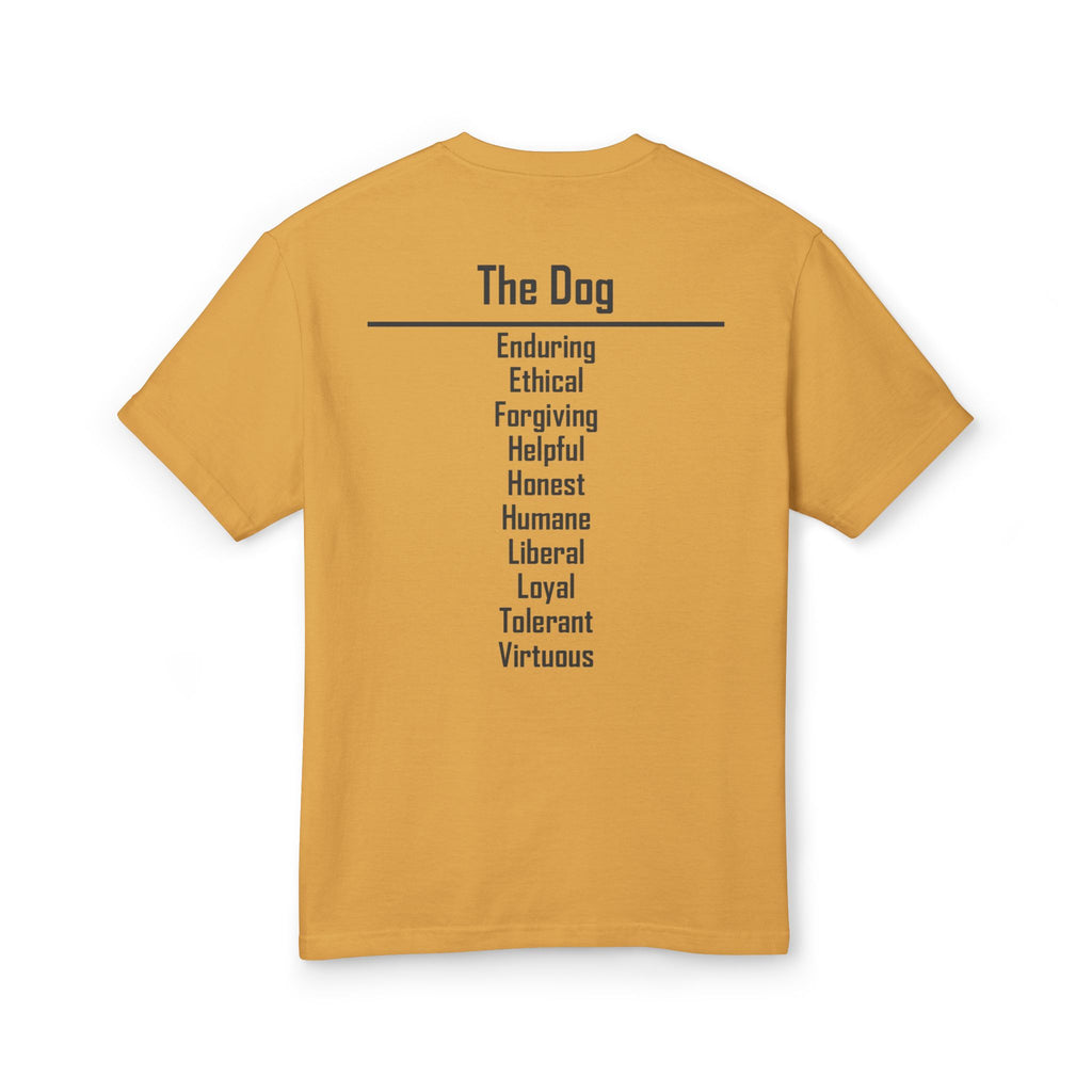 11 Dog — Illustrated Tee — Faded Mustard — English