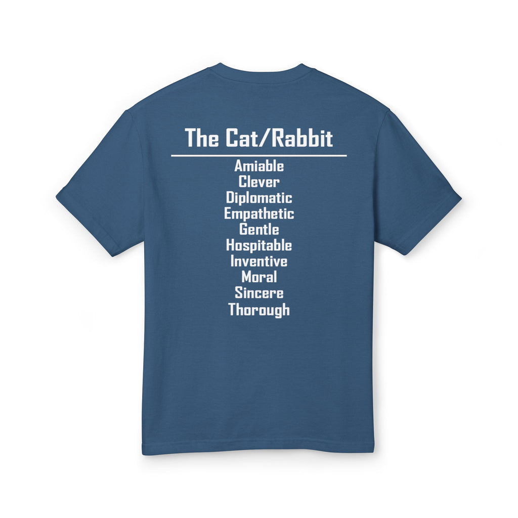 04 Cat — Illustrated Tee — Faded Navy — English
