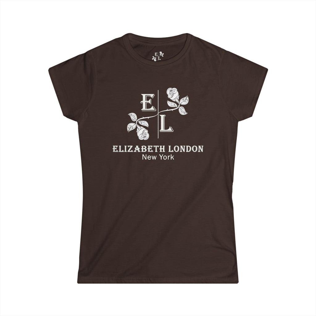 Elizabeth London™ Iconic Signature Rose Women’s Tee – Midnight Rose