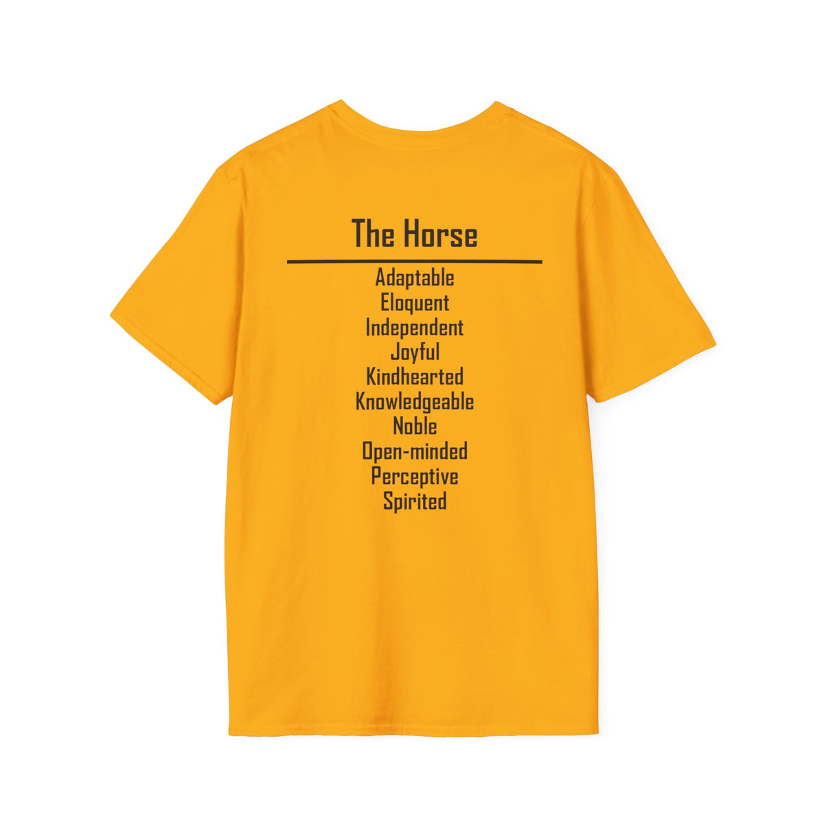 07 Horse — Typography Tee — Light Colors — English