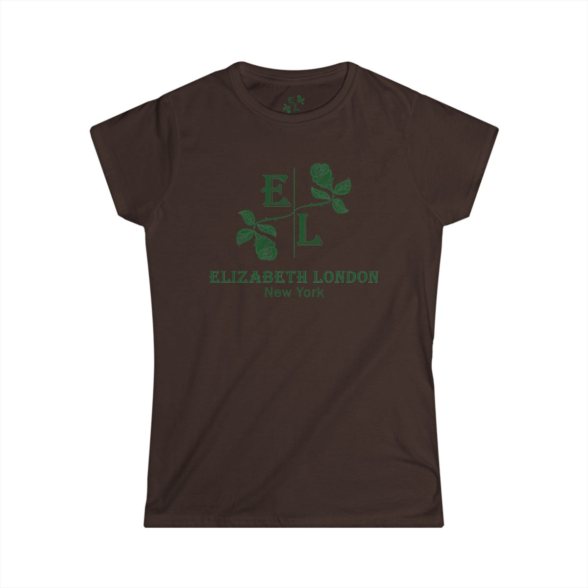 Elizabeth London™ Iconic Signature Rose Women’s Tee – Classic Rose
