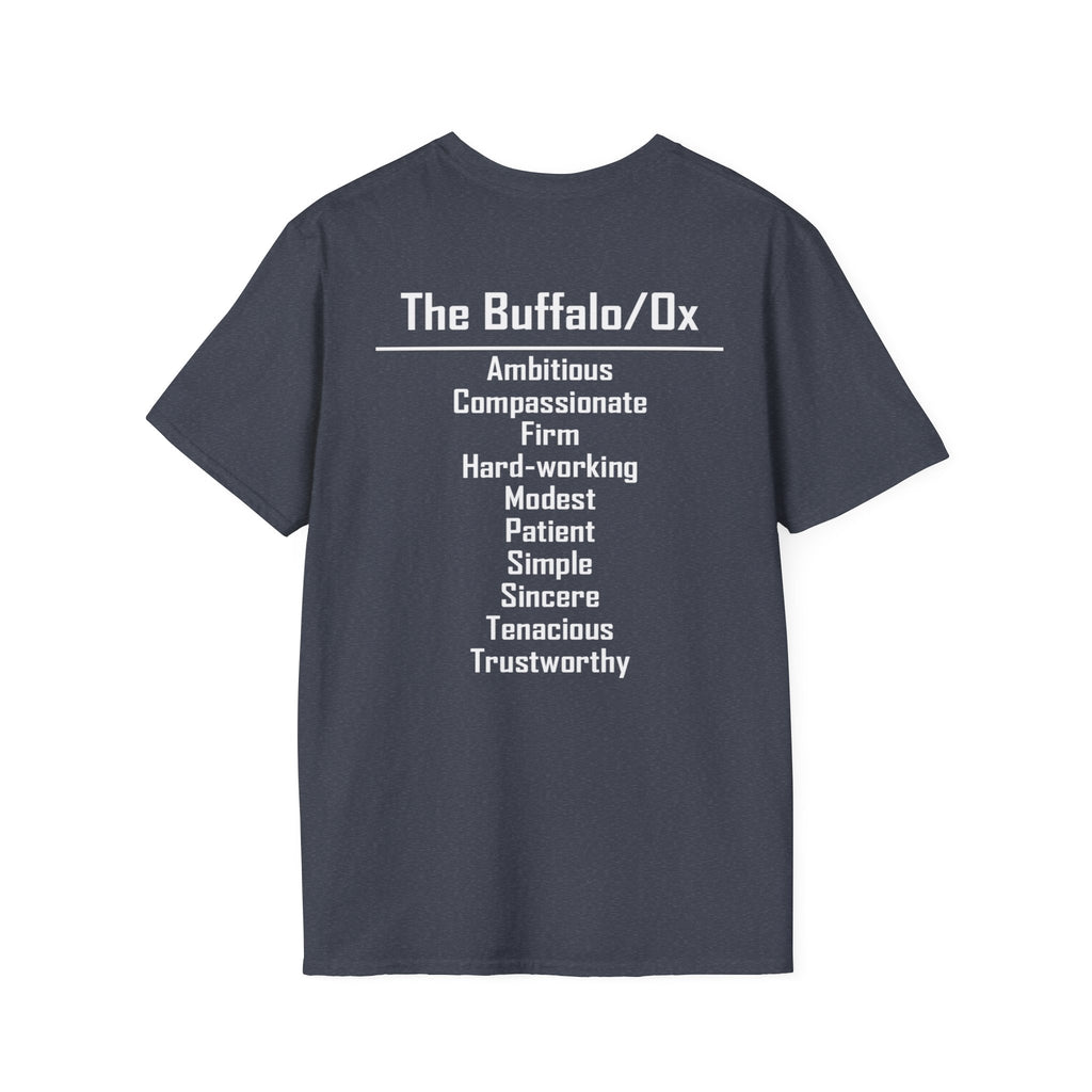 02 Buffalo/Ox — Typography Tee — Dark Colors — English