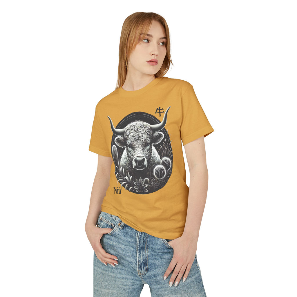 02 Buffle/Bœuf — T-shirt Illustré — Couleurs Claires — Français