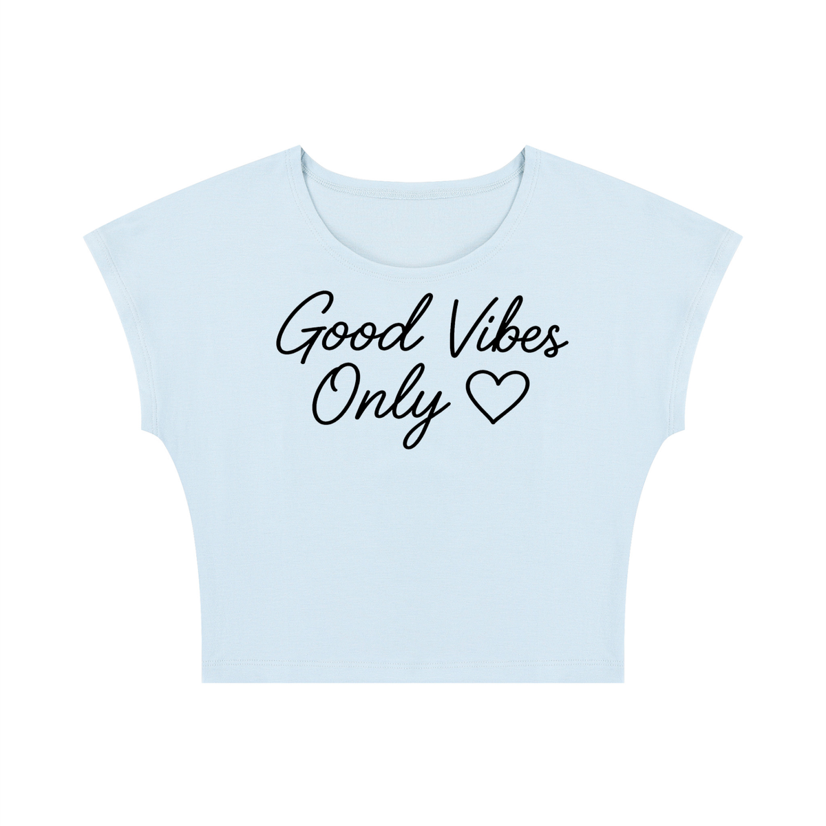 Good Vibes Only Black Script Baby Tee