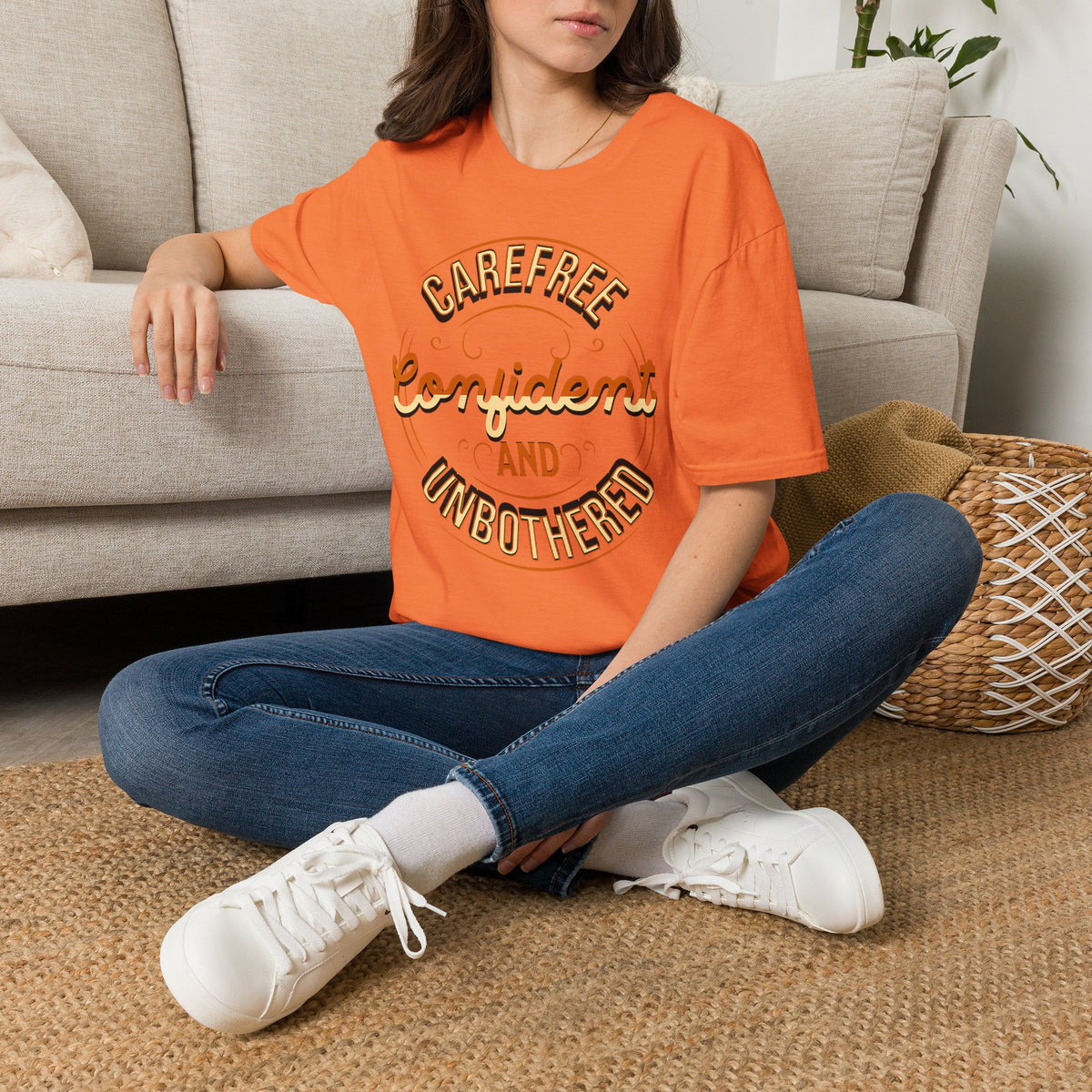 Unbothered Statement Unisex Softstyle Tee – Soft Neutrals B