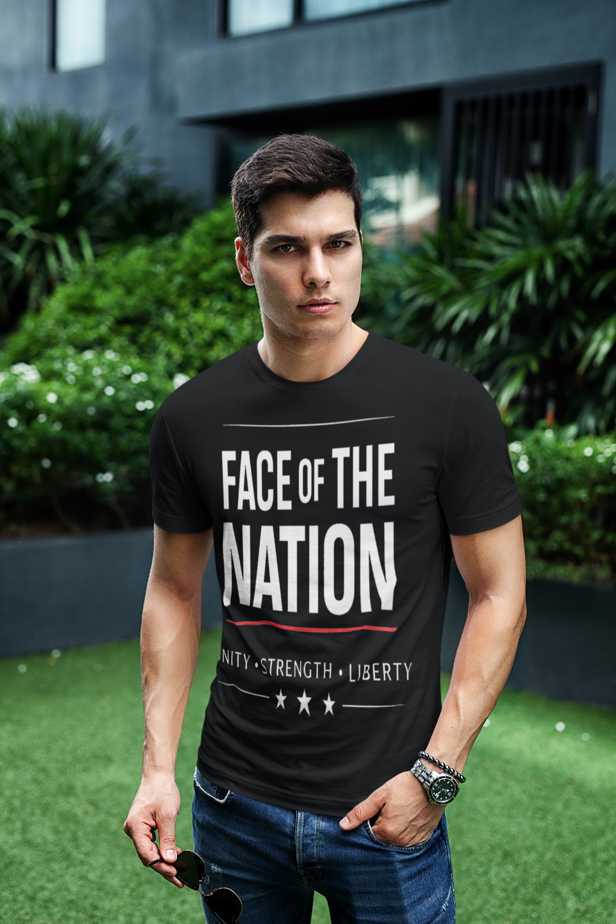 Face of the Nation Heritage Tee — Deep Edition