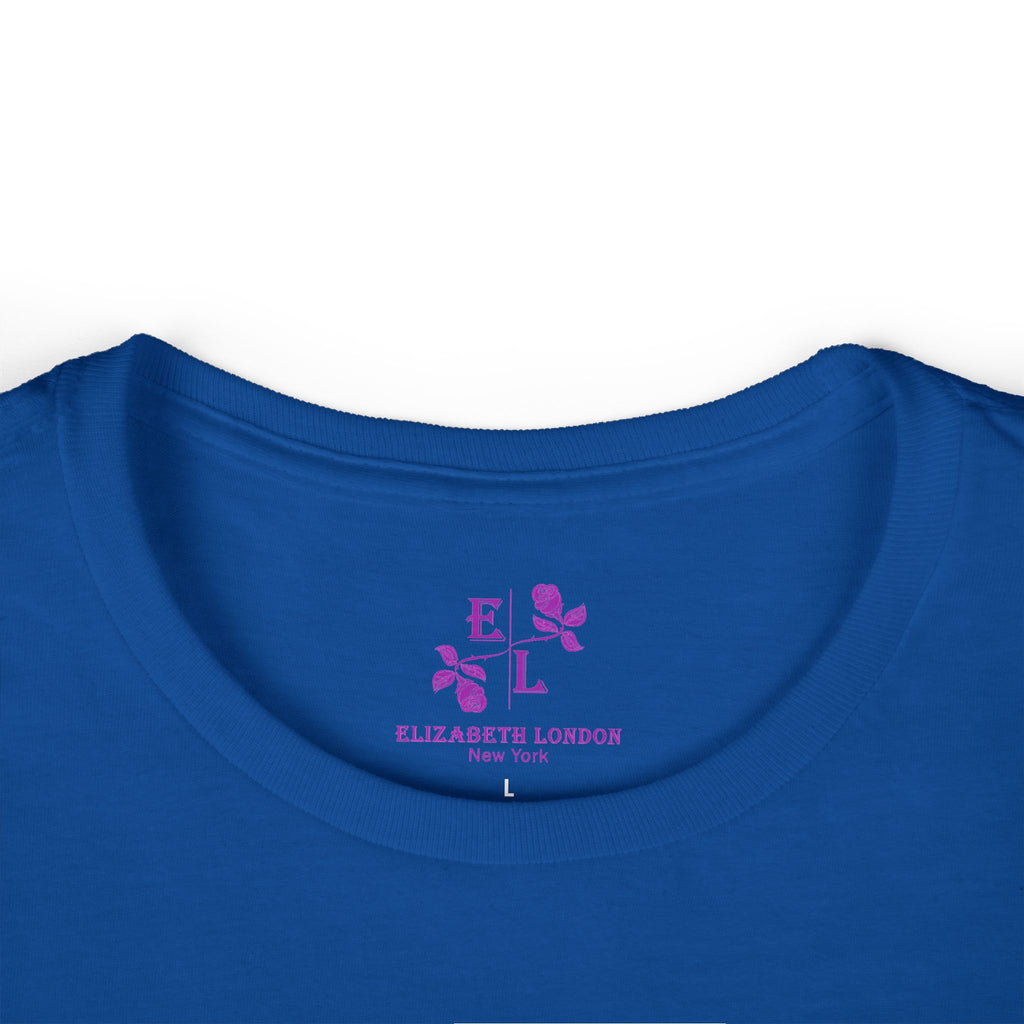 Elizabeth London™ Iconic Signature Rose Women’s Tee – Royal Rose