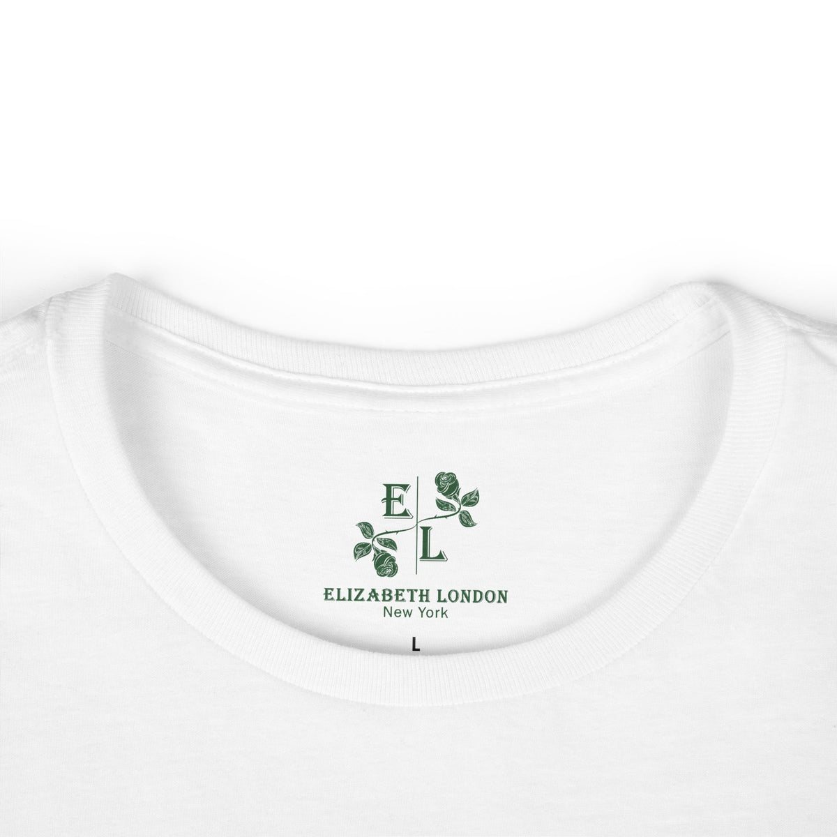 Elizabeth London™ Iconic Signature Rose Women’s Tee – Classic Rose
