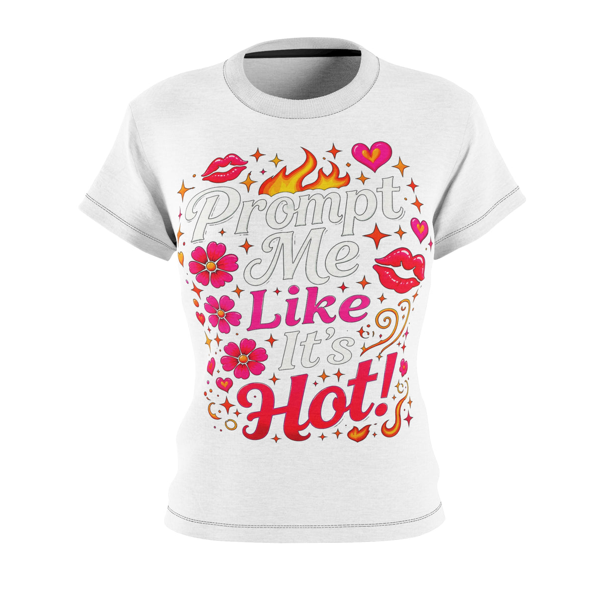 Prompt Me Like It’s Hot™ Women’s AOP Tee – Firestarter Edition