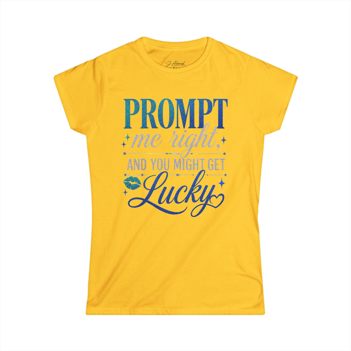 Prompt Me Right Women’s Tee – Pink Pop Edition by J. Ahmad
