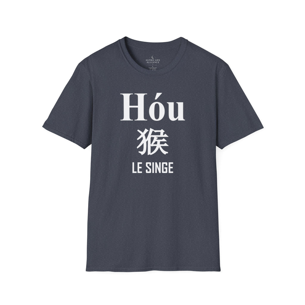 09 Singe — T-shirt Typographique — Couleurs Foncées — Français
