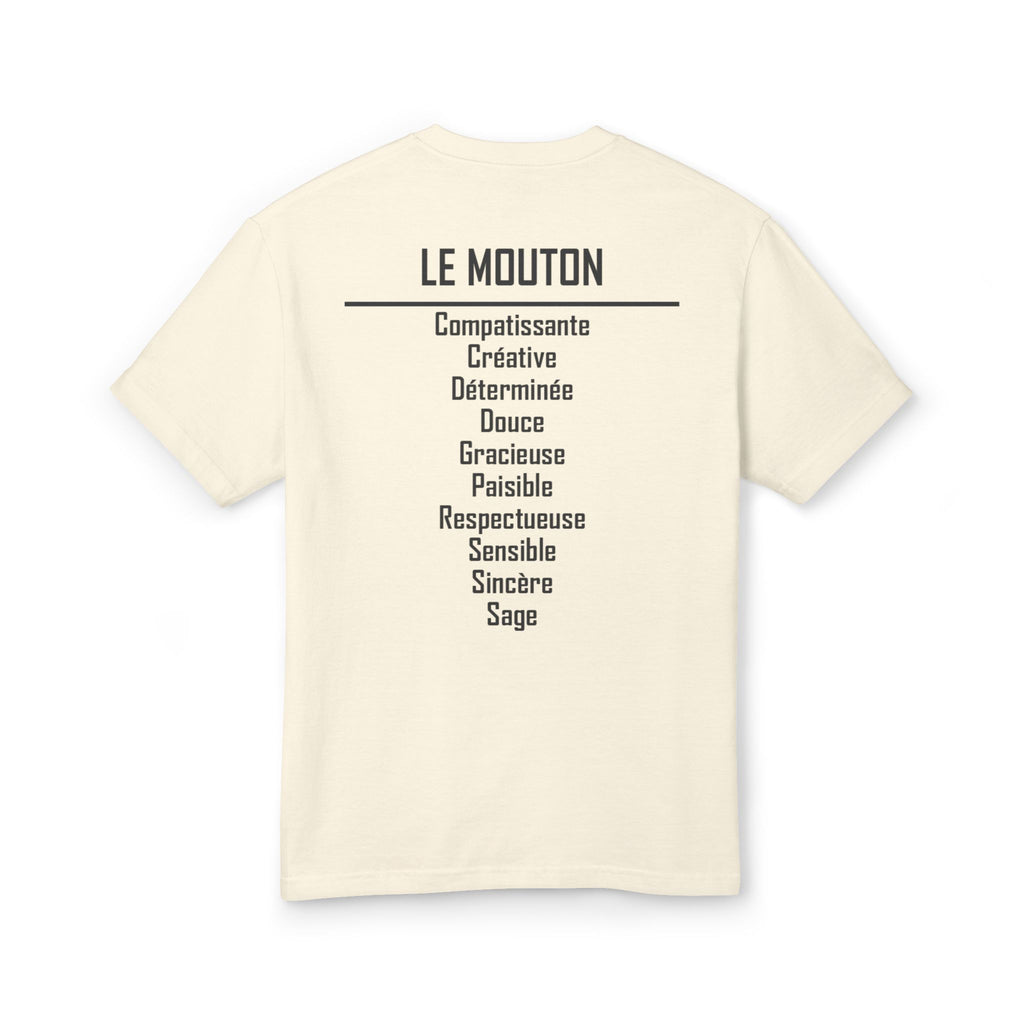 08 Mouton/Chèvre — T-shirt Illustré — Couleurs Claires — Français