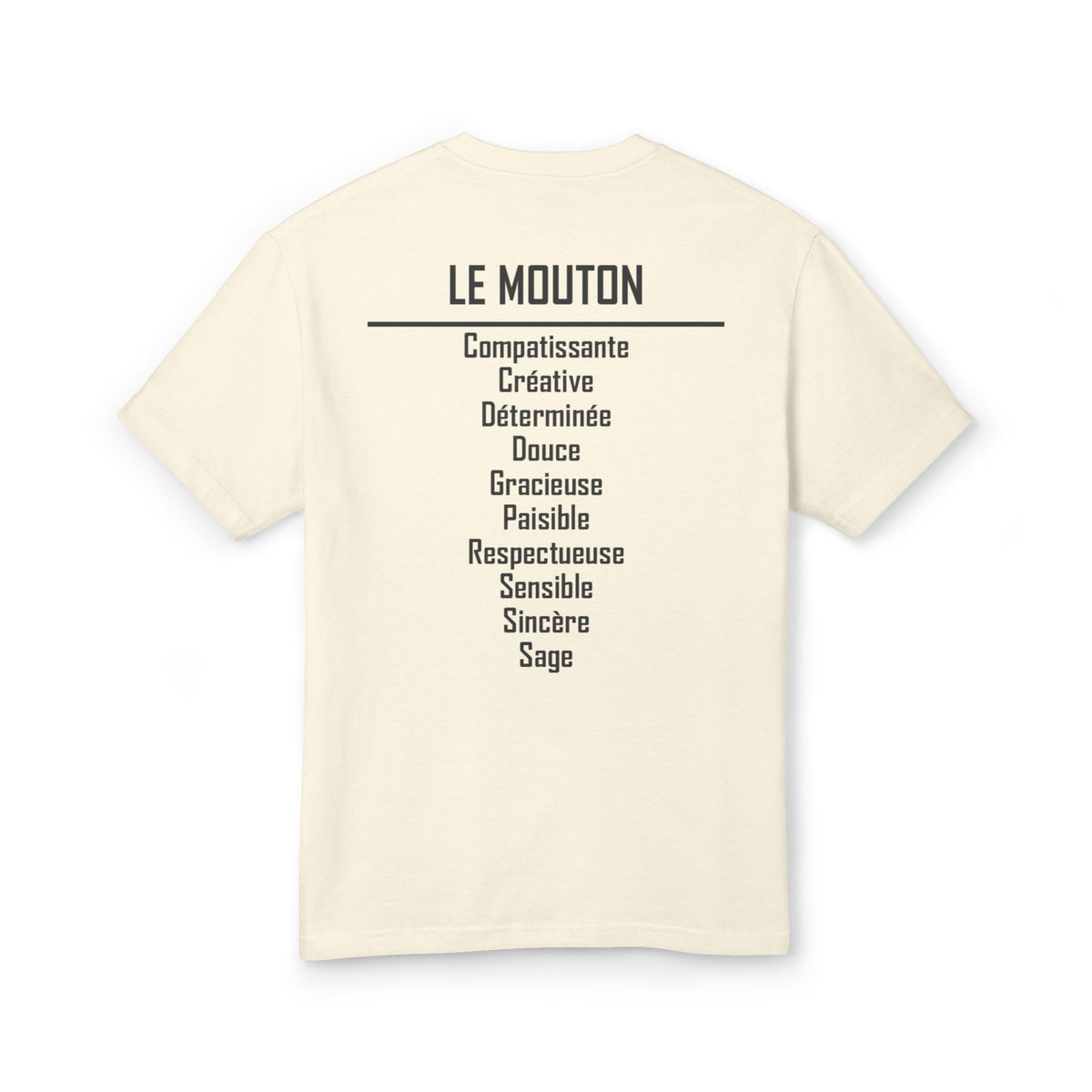 08 Mouton/Chèvre — T-shirt Illustré — Couleurs Claires — Français