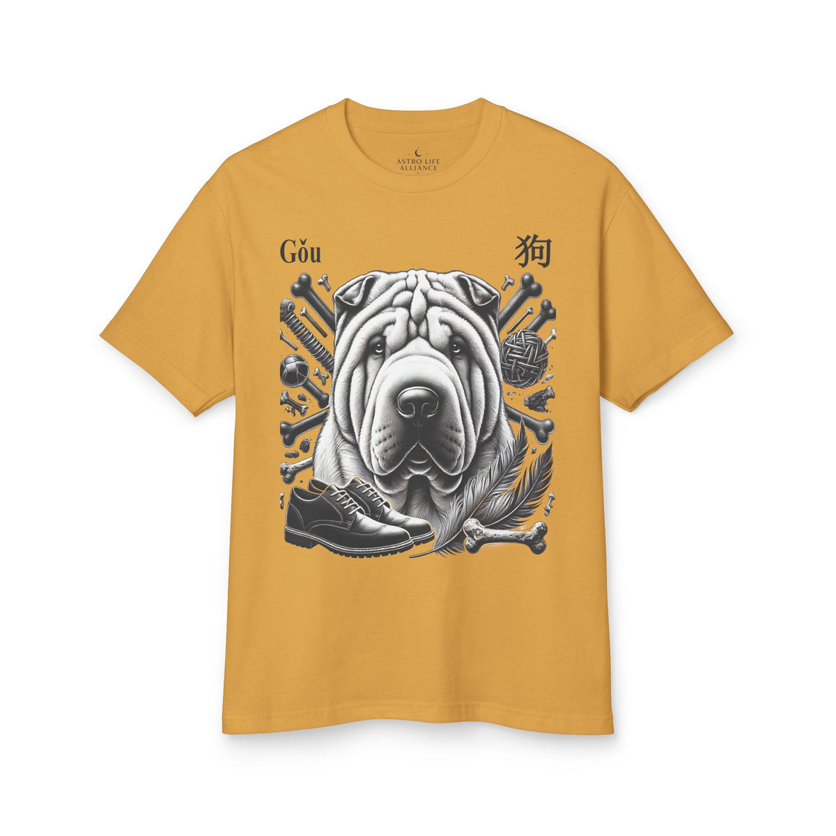 11 Chien — T-shirt Illustré — Couleurs Claires — Français