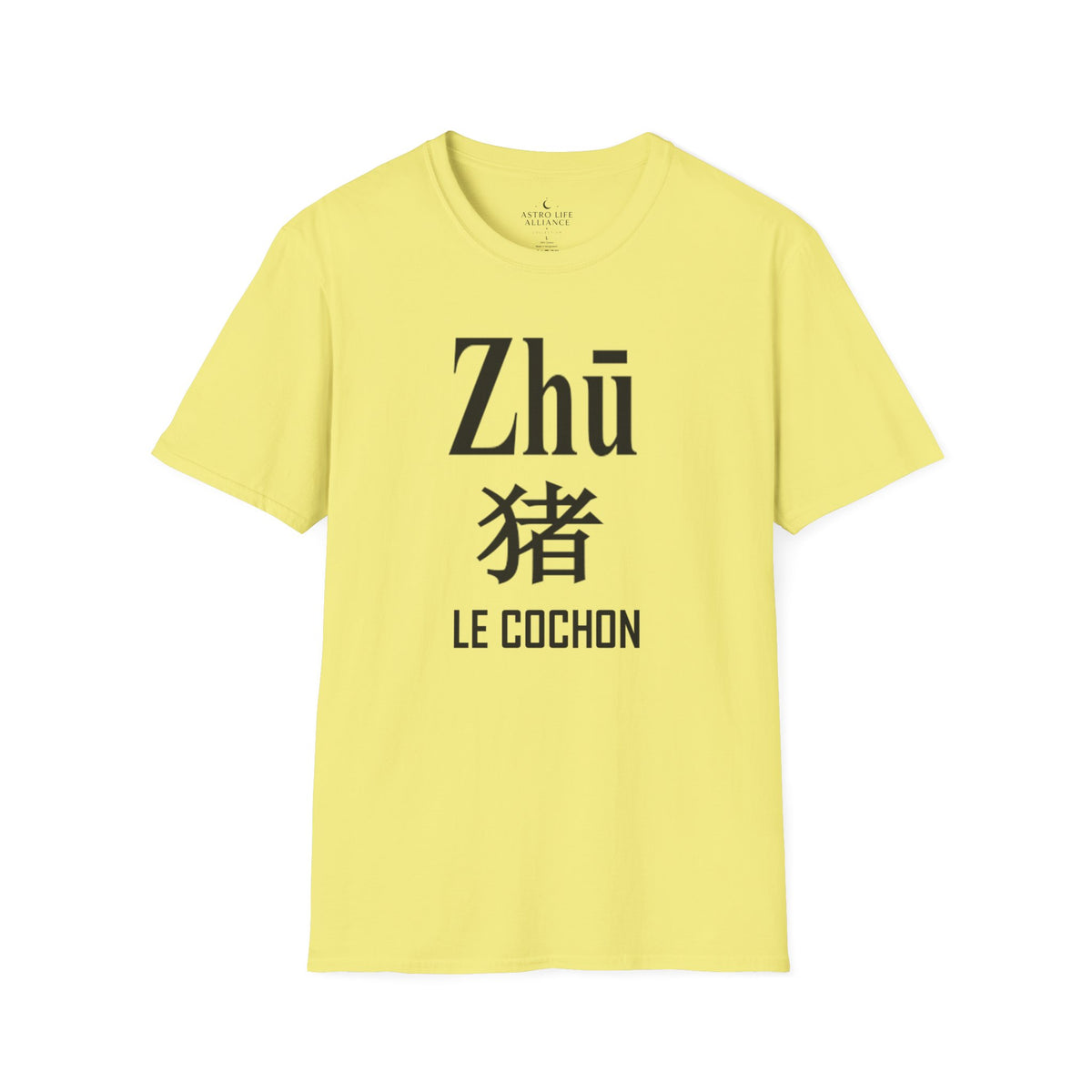 12 Cochon — T-shirt Typographique — Couleurs Claires — Français