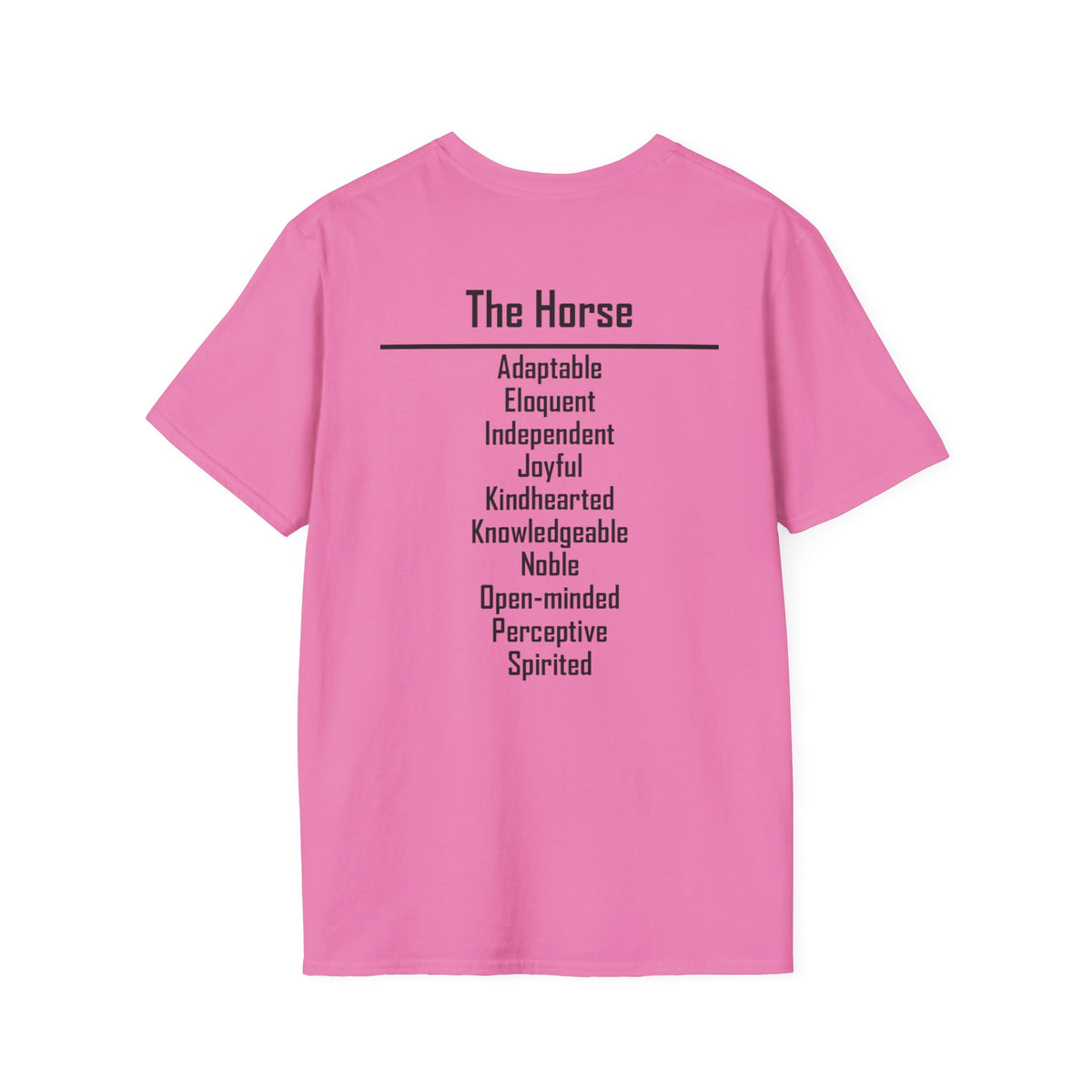 07 Horse — Typography Tee — Light Colors — English
