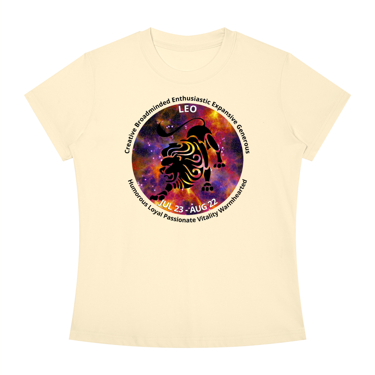 Leo Full-Color Zodiac Slim-Fit Women’s Tee – Light Shades
