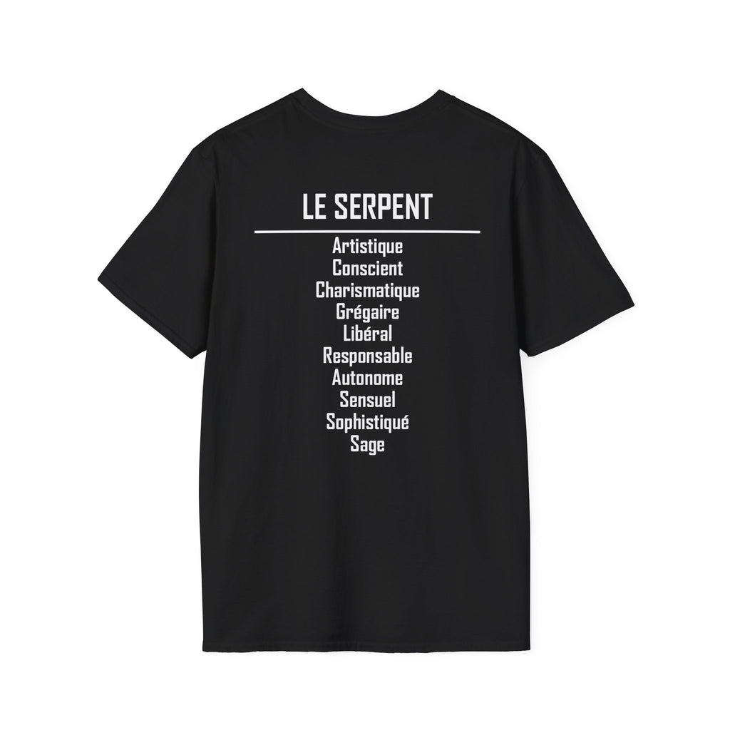 06 Serpent — T-shirt Typographique — Couleurs Foncées — Français