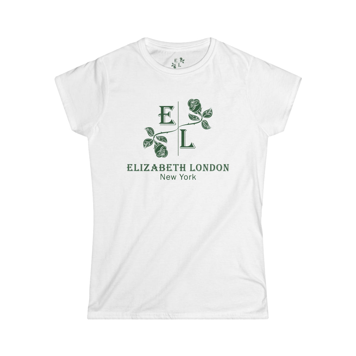 Elizabeth London™ Iconic Signature Rose Women’s Tee – Classic Rose