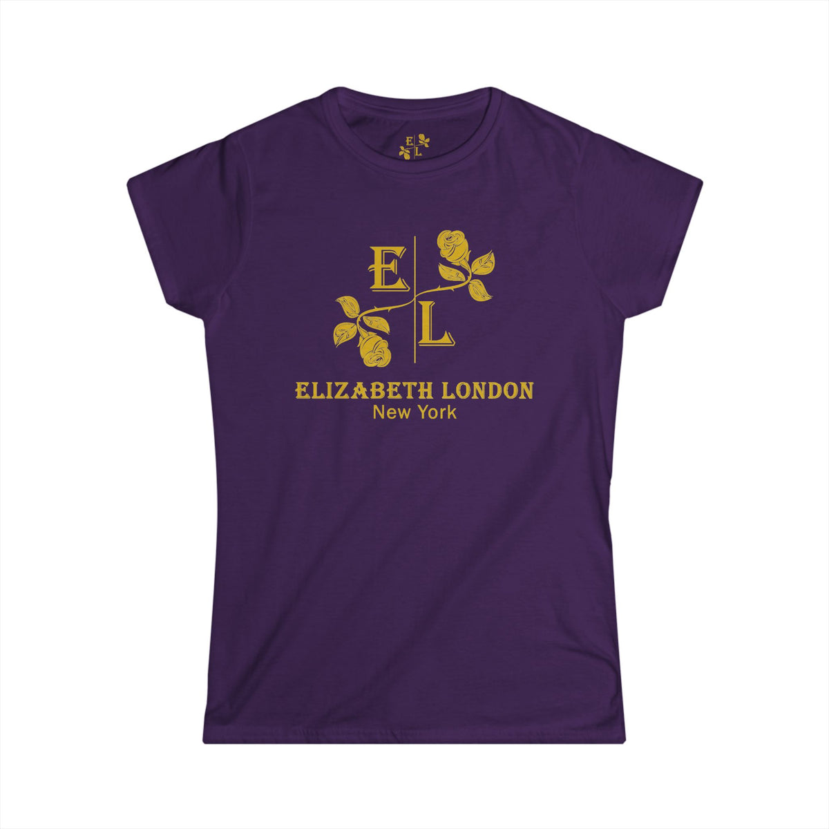 Elizabeth London™ Iconic Signature Rose Women’s Tee – Garden Spectrum
