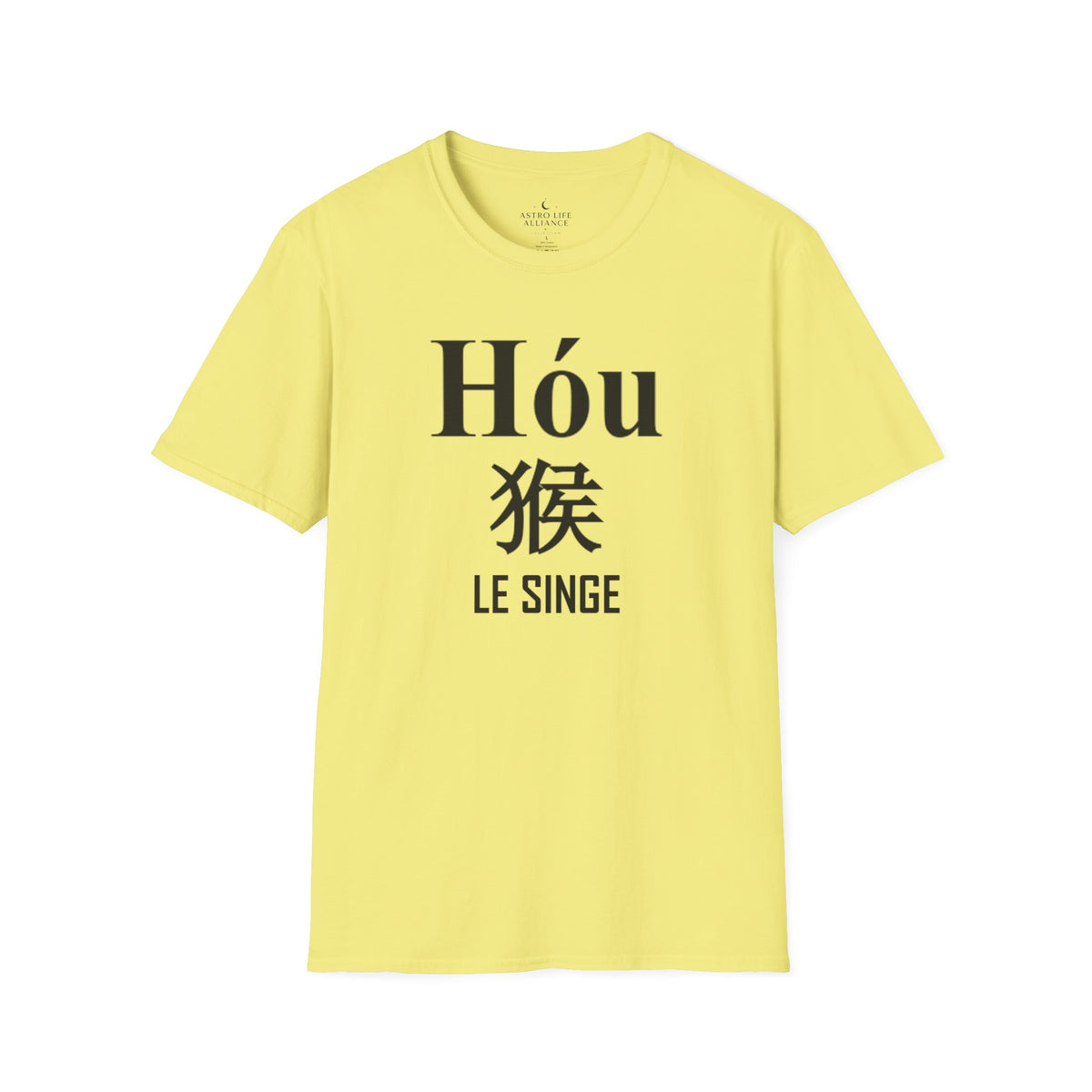 09 Singe — T-shirt Typographique — Couleurs Claires — Français