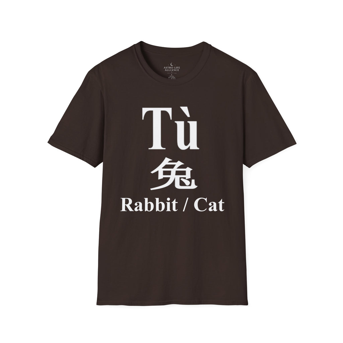 04 Rabbit — Typography Tee — Dark Colors — English