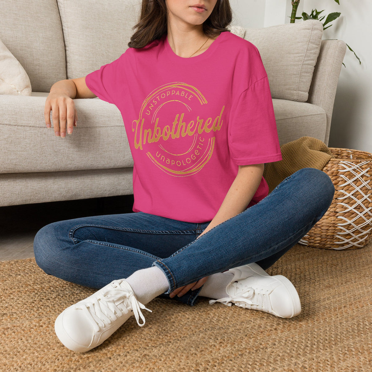 Unbothered Statement Unisex Softstyle Tee – Bold Dark Colors