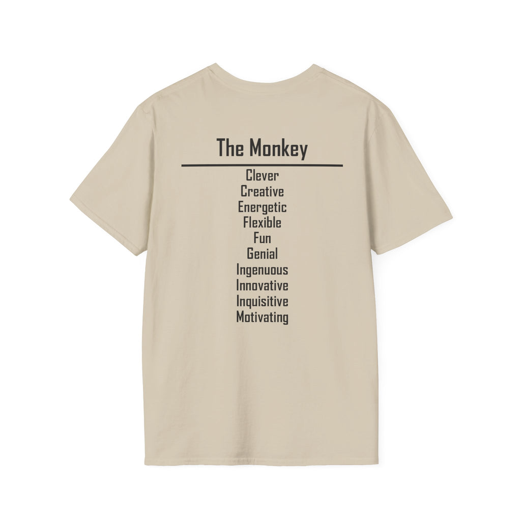 09 Monkey — Typography Tee — Light Colors — English