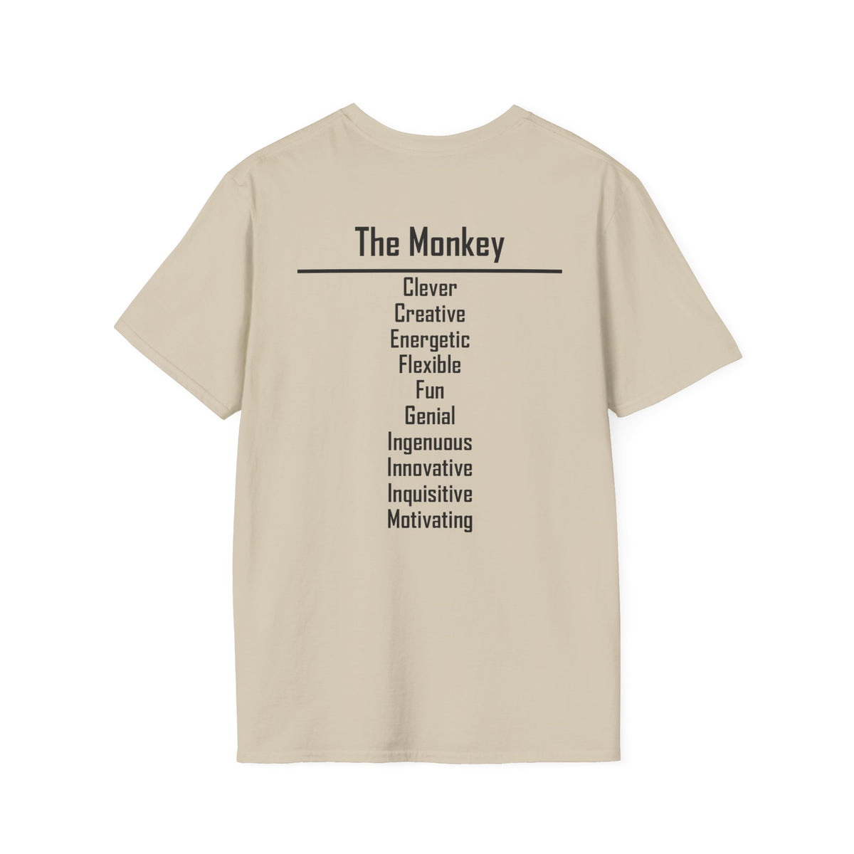 09 Monkey — Typography Tee — Light Colors — English