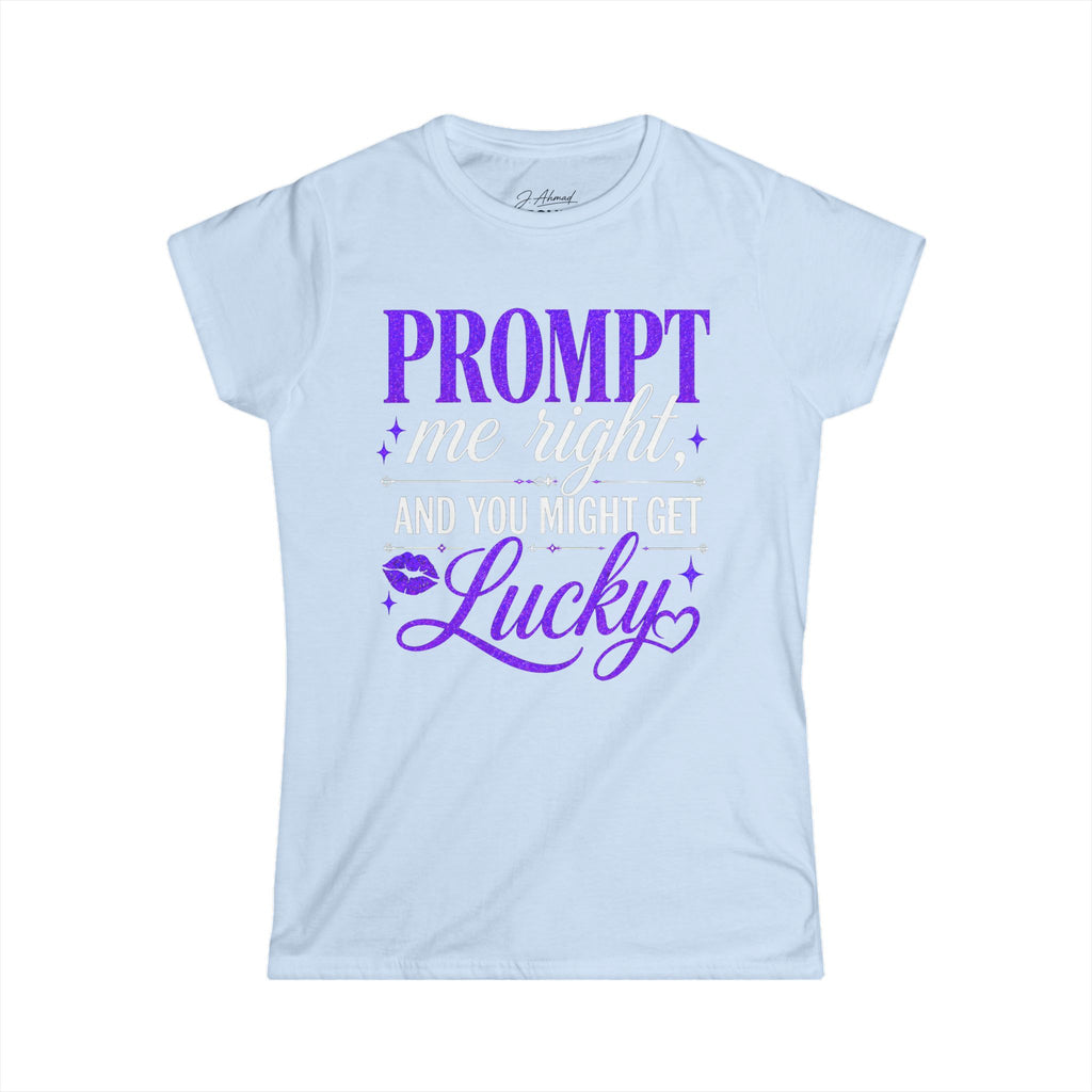 Prompt Me Right Women’s Tee – Purple Sun Edition by J. Ahmad