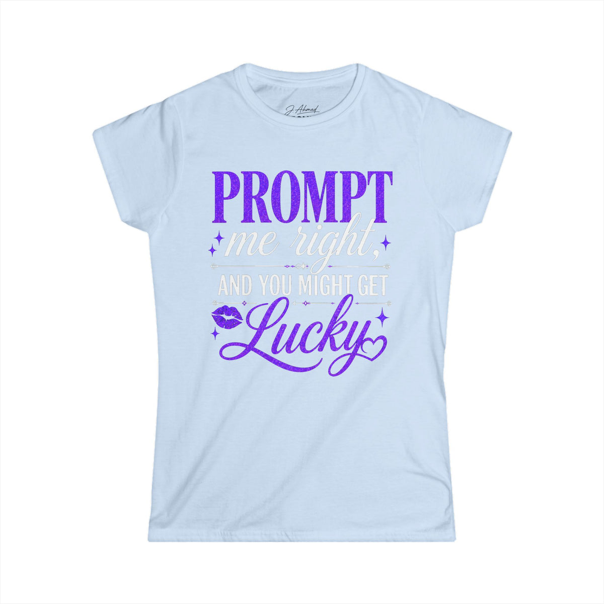 Prompt Me Right Women’s Tee – Purple Sun Edition by J. Ahmad