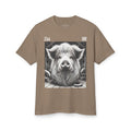 12 Cochon — T-shirt Illustré — Couleurs Foncées — Français