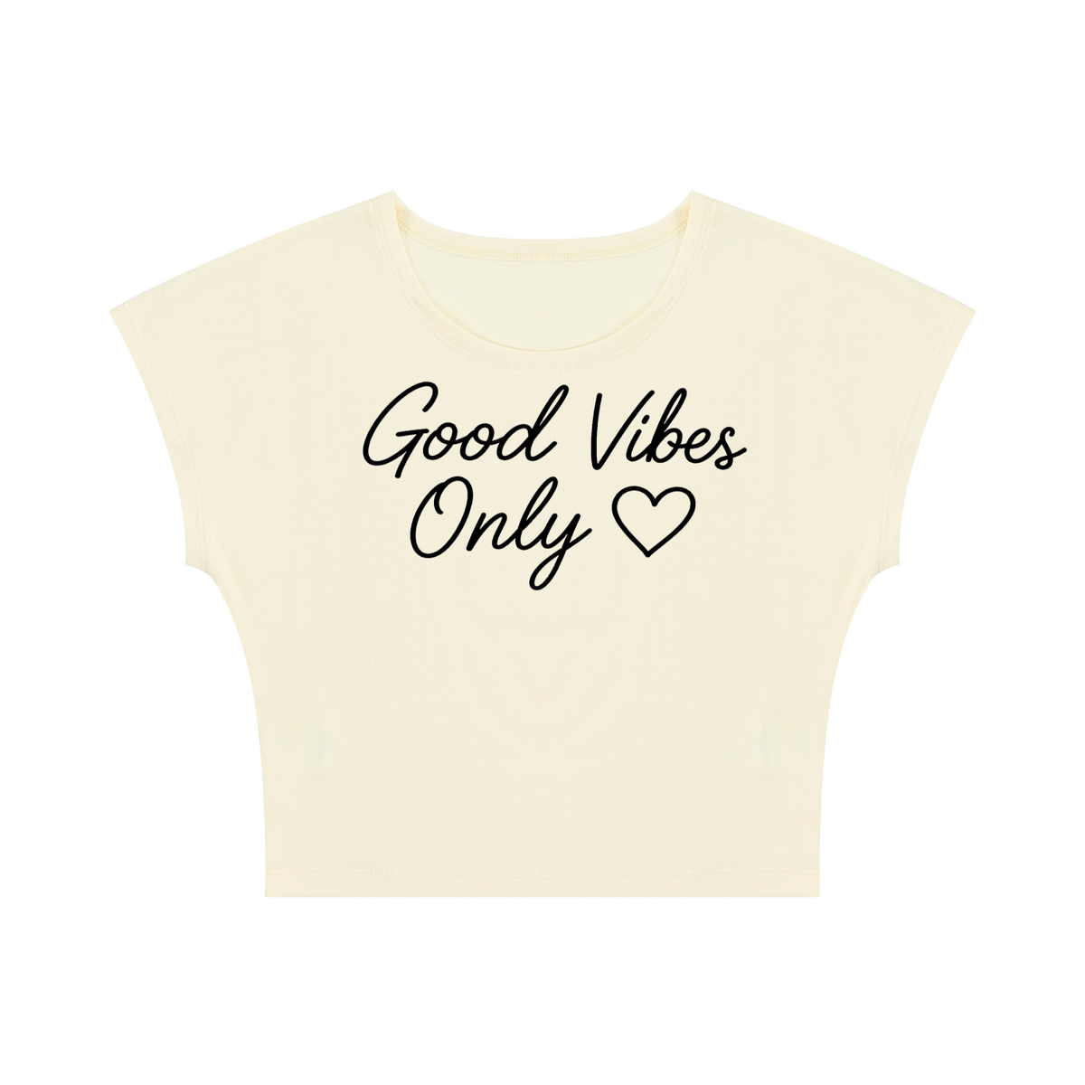 Good Vibes Only Black Script Baby Tee