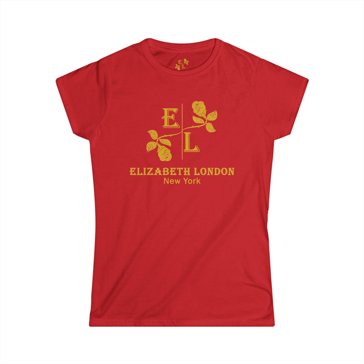 Elizabeth London™ Iconic Signature Rose Women’s Tee – Garden Spectrum