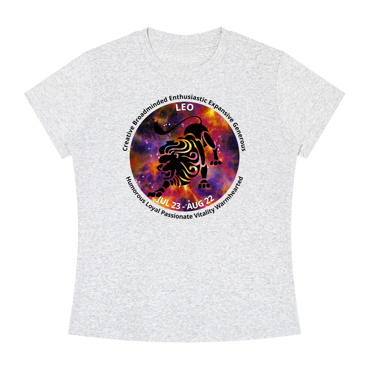 Leo Full-Color Zodiac Slim-Fit Women’s Tee – Light Shades